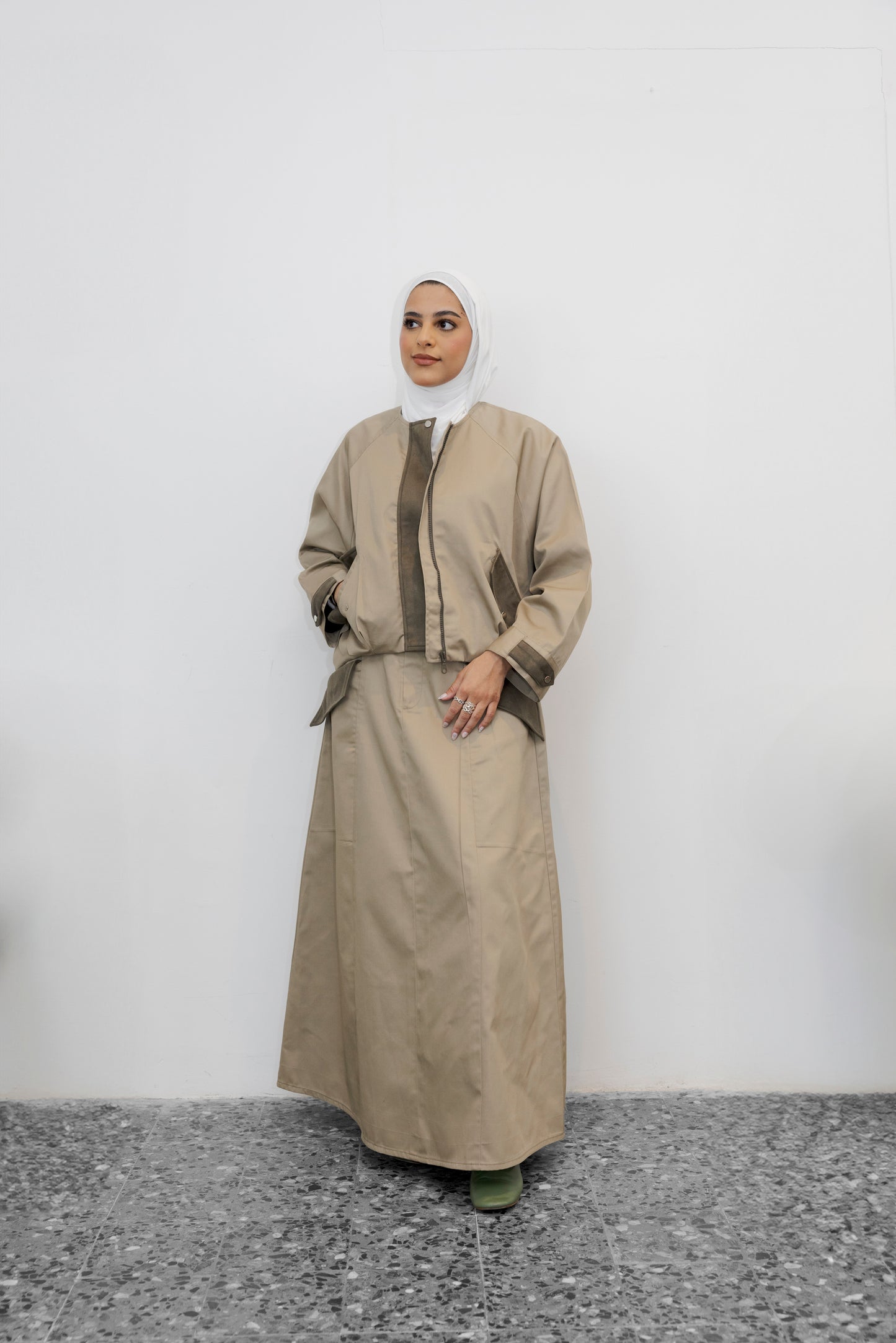 Suede Skirt Set