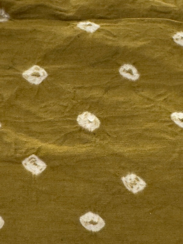 Brown fabric with white floral patterns