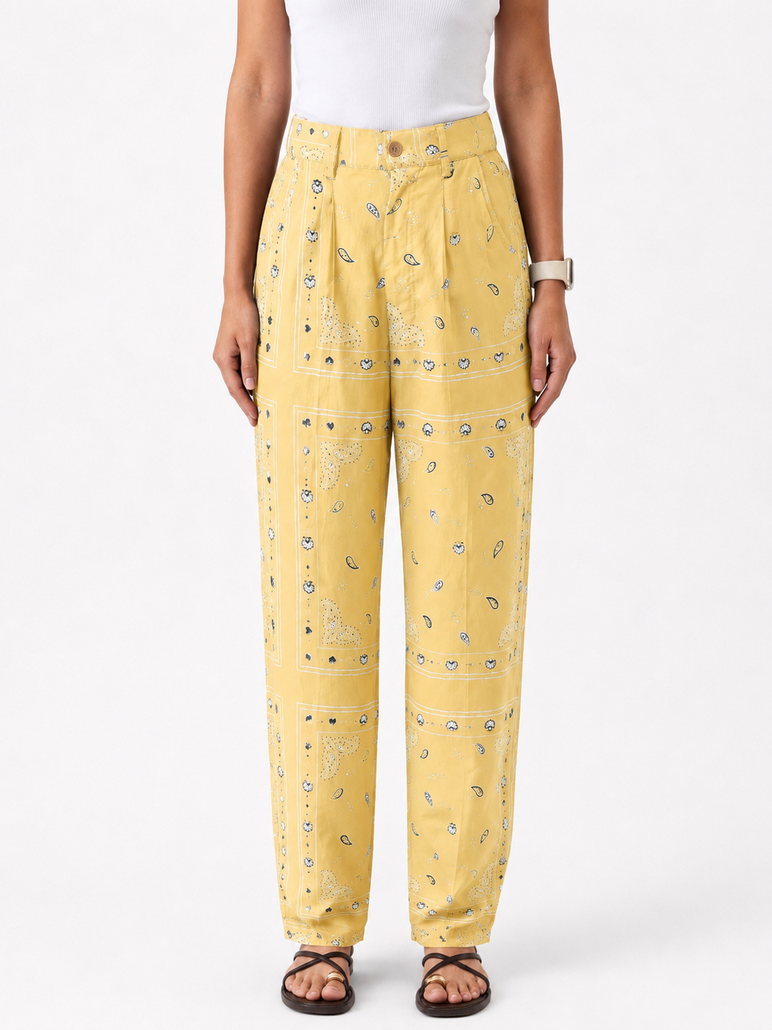 butter yellow Danah Bandana Pants
