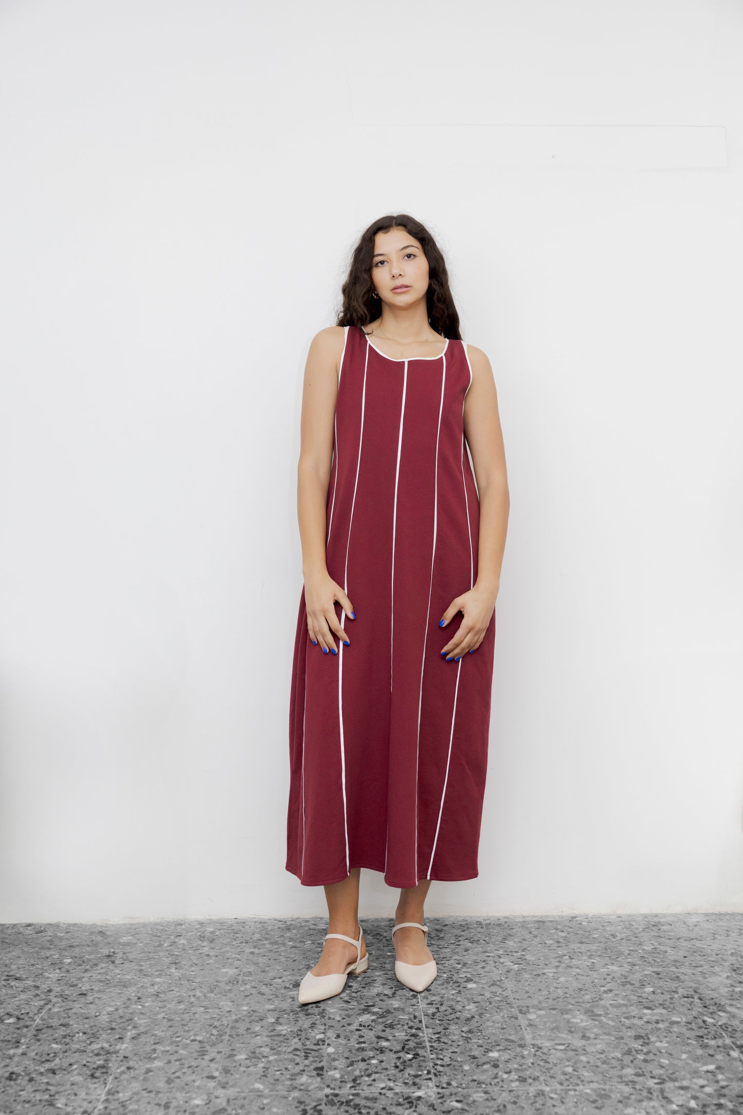 The Burgundy Midi Dress