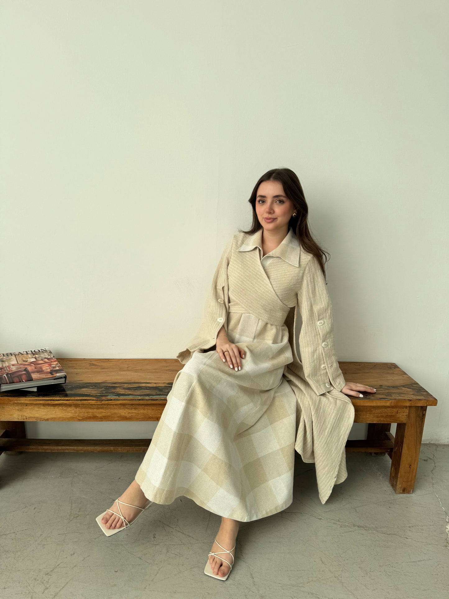 The Beige wrap kaftan