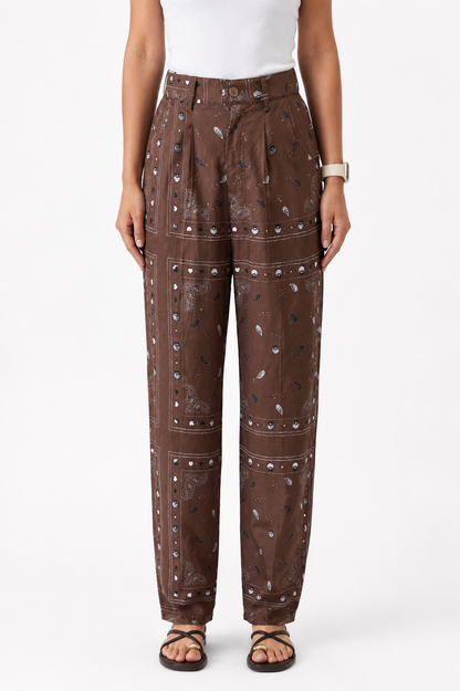 Brown Danah Bandana Pants