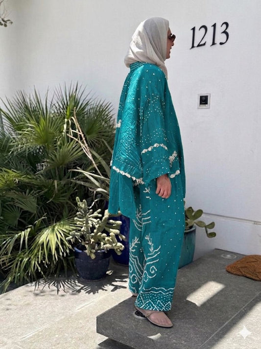 The Bandhani Set (turquoise)