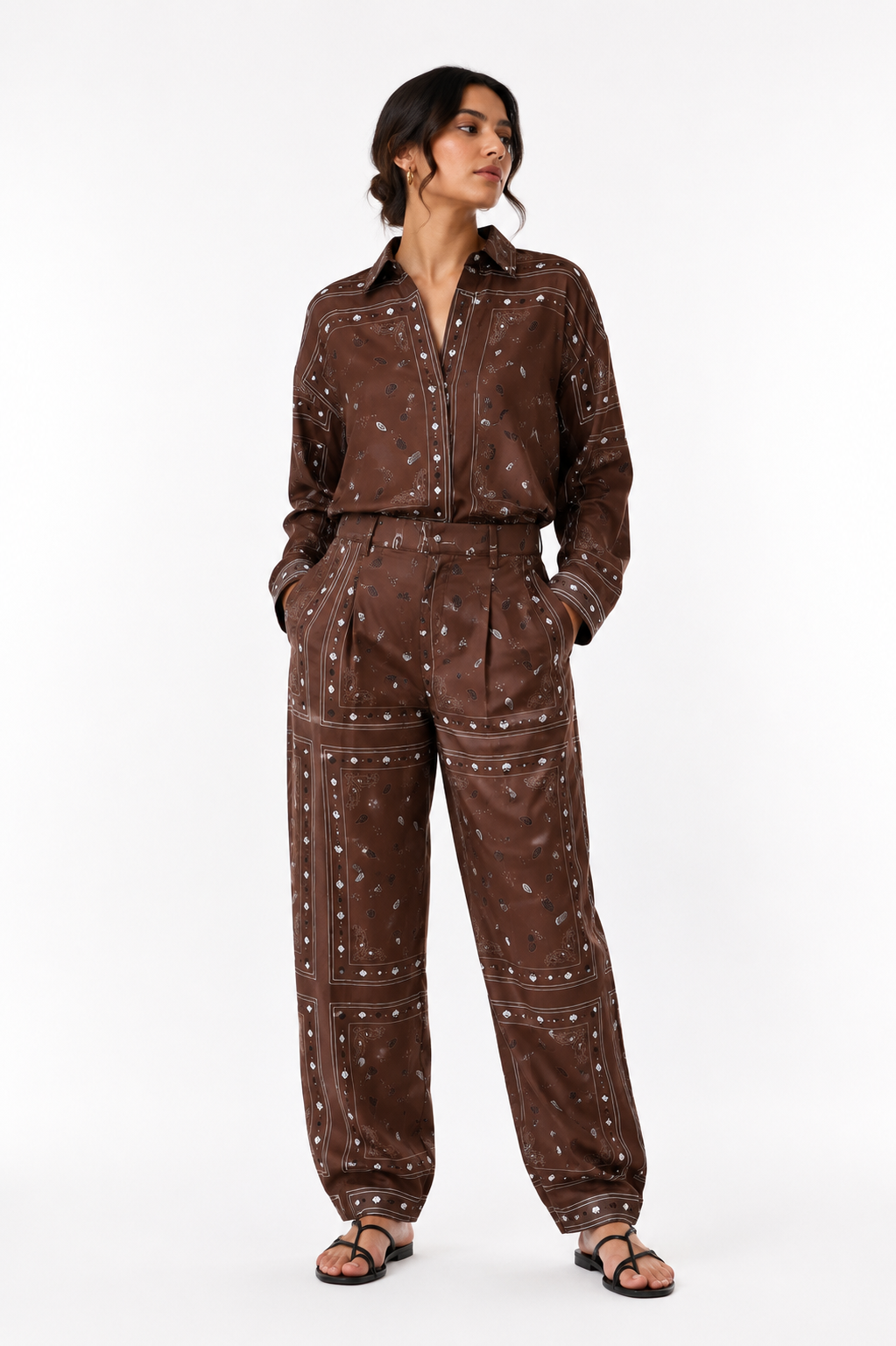 Brown Danah Bandana Pants