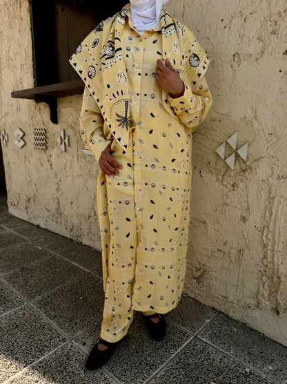 butter yellow Danah Bandana Pants