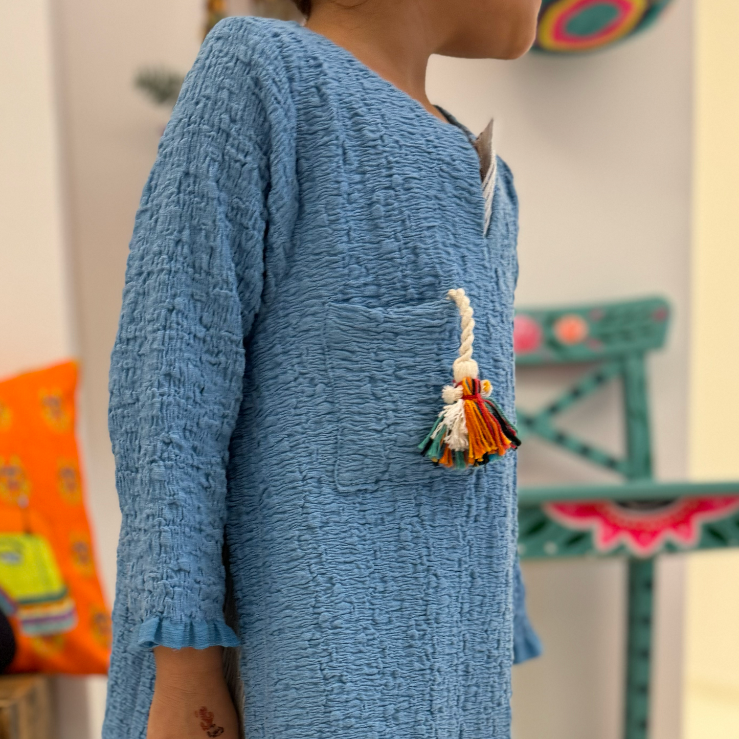 The Blue Pocket Kaftan