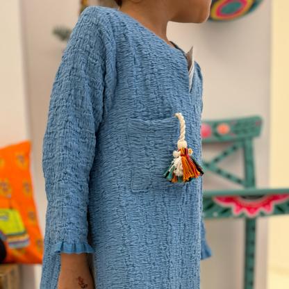 The Blue Pocket Kaftan