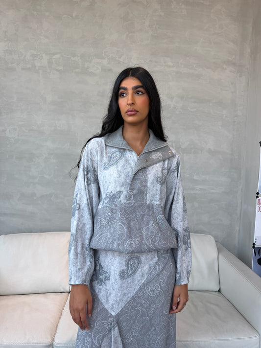 Grey Paisley Jacket