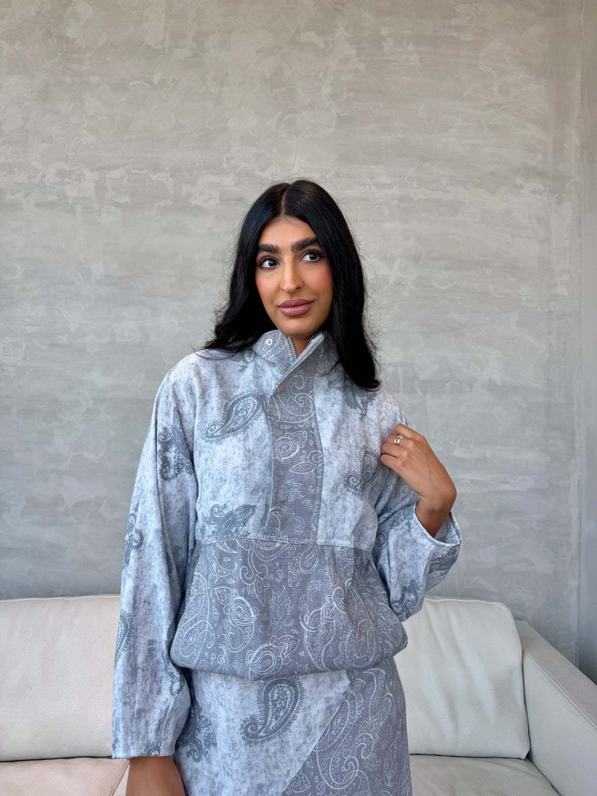 Grey Paisley Jacket